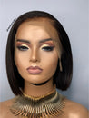 Customized  10 -inch frontal with two 8 inch bundles machine made wig