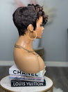 Glueless asymmetrical pixie wig with a modern cut, perfect for Black women seeking an edgy style.
