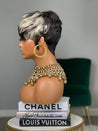 Glueless natural pixie cut wig for Black women, offering a realistic look and easy wear.