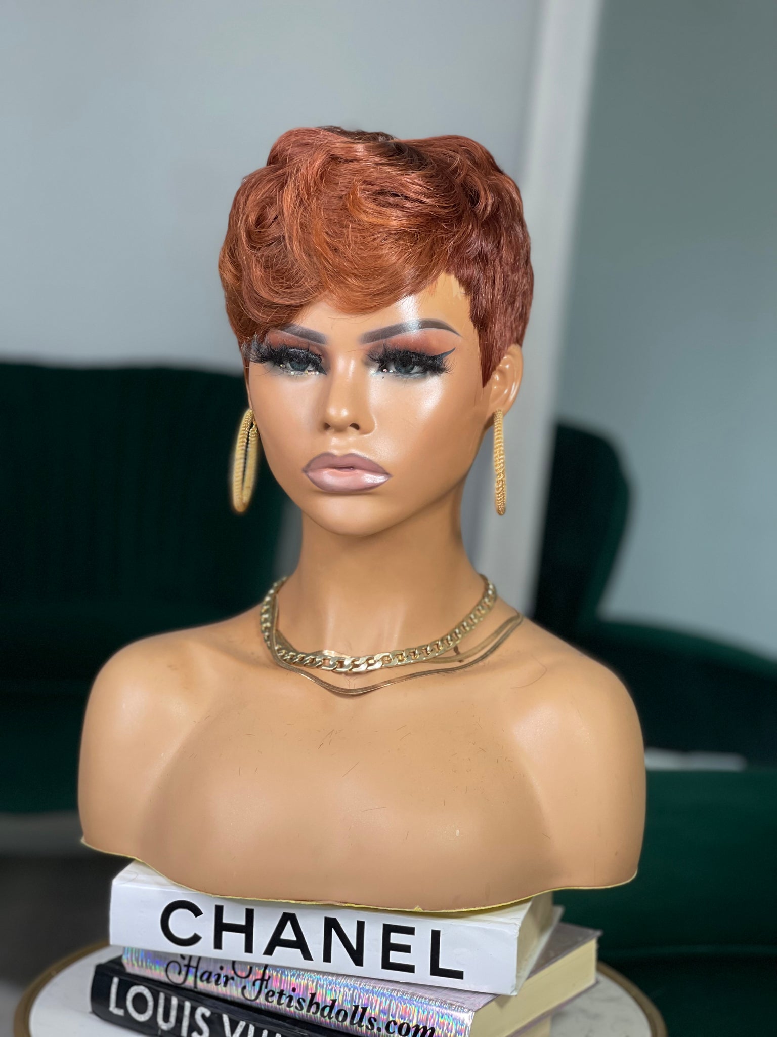Glueless asymmetrical pixie wig with a modern cut, perfect for Black women seeking an edgy style.