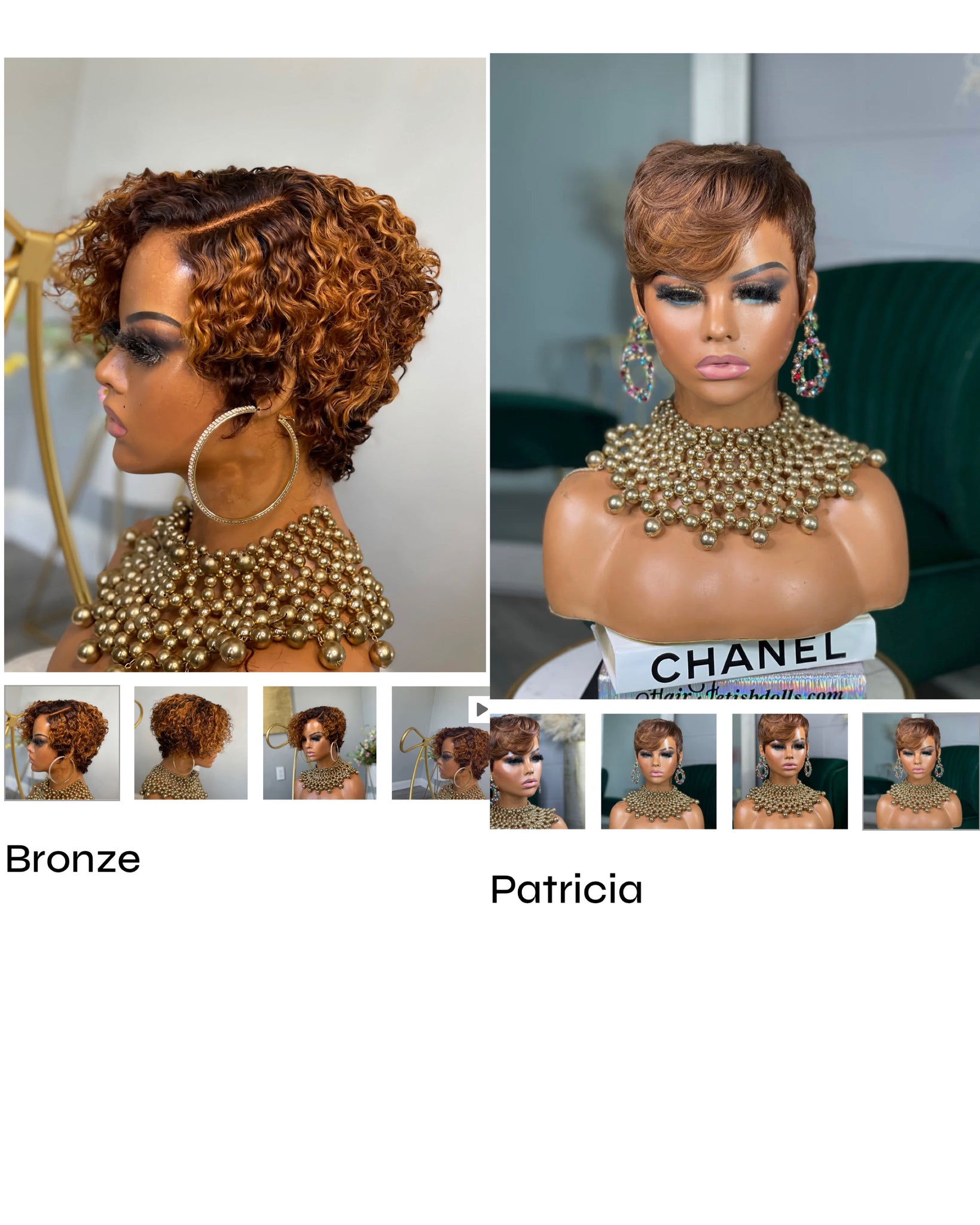 Glueless finger wave pixie cut wig, a classic vintage style made for African American women.
