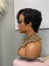 Glueless pixie wig with deep part, designed for a realistic scalp look for African American women.