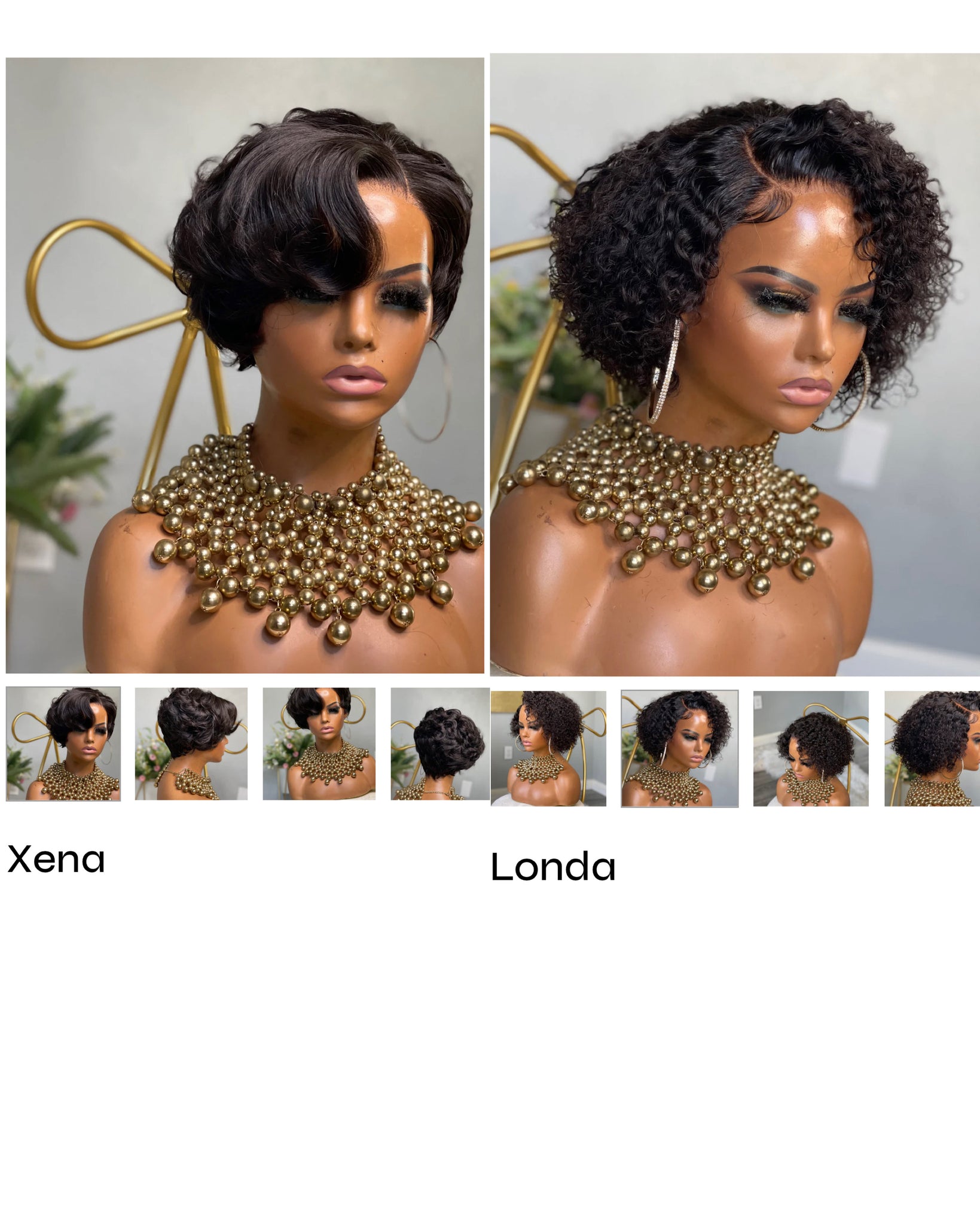 Glueless finger wave pixie cut wig, a classic vintage style made for African American women.