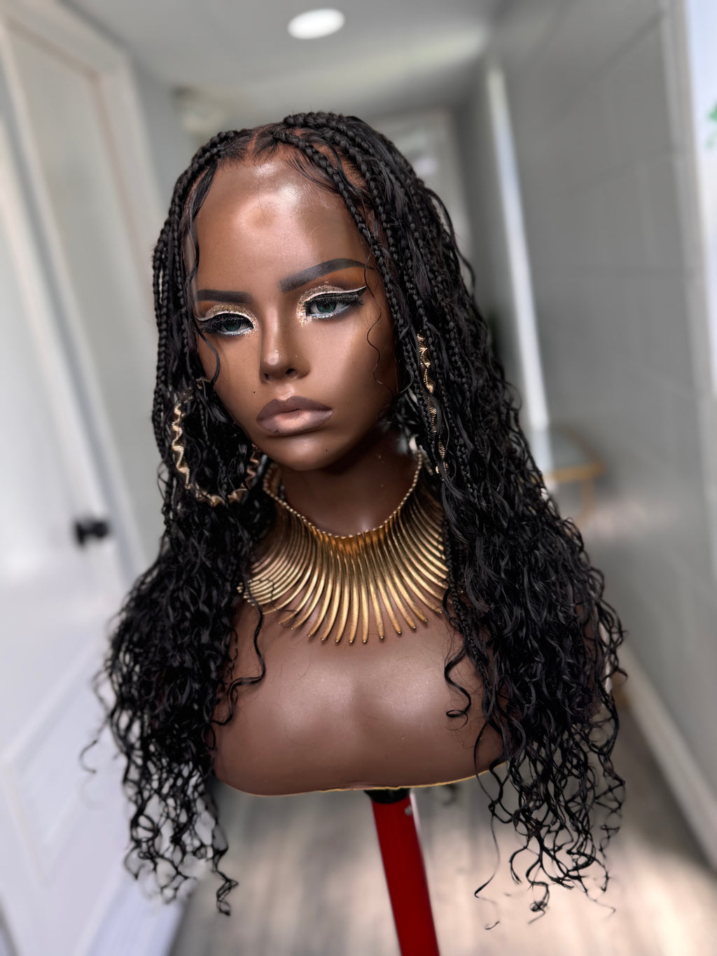 Human Hair Braid Full Lace Wigs