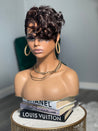 Glueless asymmetrical pixie wig with a modern cut, perfect for Black women seeking an edgy style.