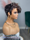 Glueless asymmetrical pixie wig with a modern cut, perfect for Black women seeking an edgy style.