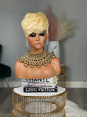 Glueless tousled pixie wig with effortless texture, ideal for a carefree yet polished style.