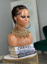 Glueless natural pixie cut wig for Black women, offering a realistic look and easy wear.
