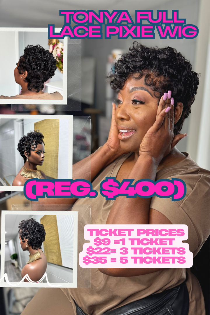 Full lace pixie raffle