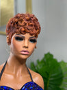 Glueless red pixie wig, a vibrant and stylish choice for African American women.