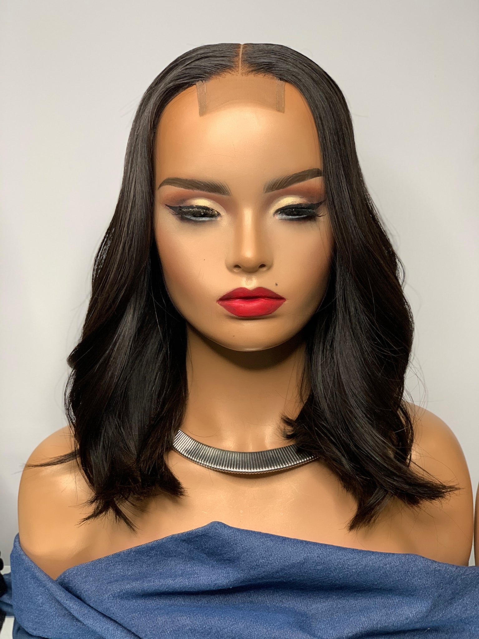 14 inch readymade (360 frontal) Brazilian water wave unit customized and colored