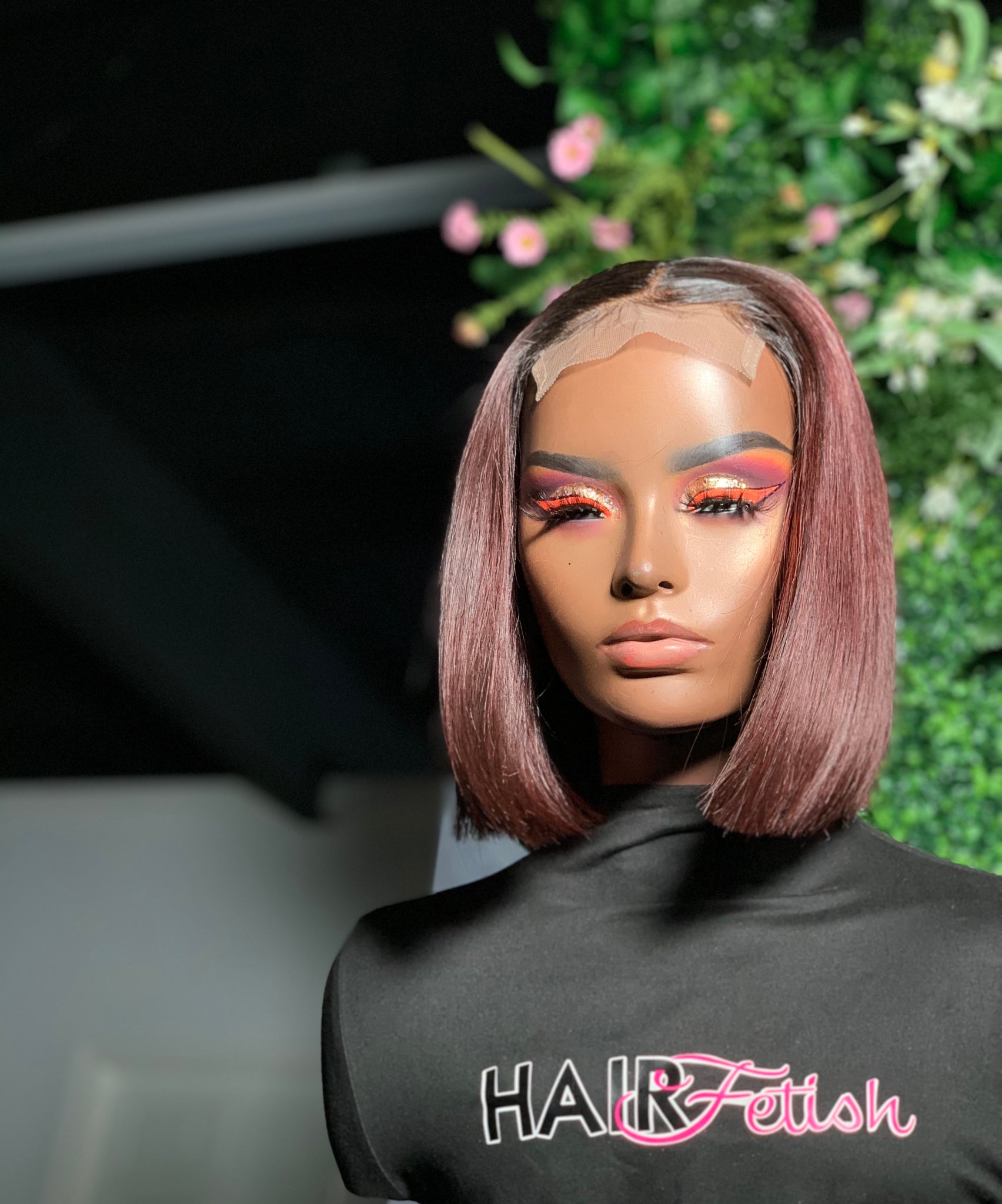 Custom-dyed ash blonde glueless bob wig for a trendy, high-fashion look