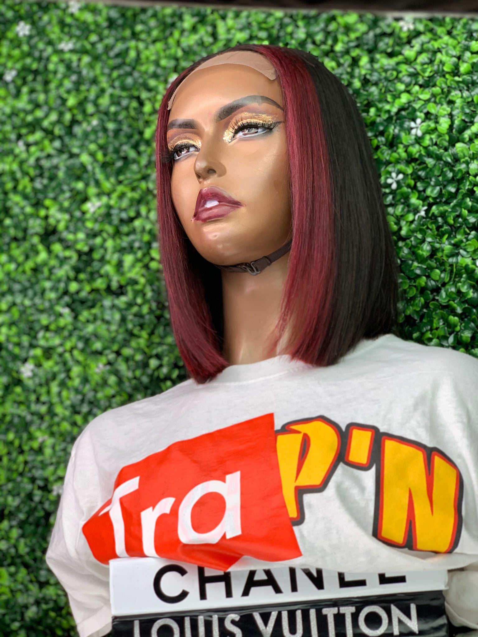 Straight-cut glueless bob wig, salon-quality and heat-resistant.
